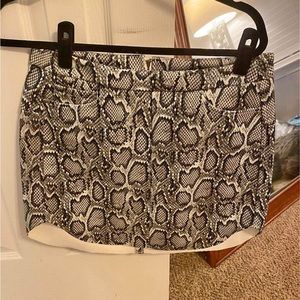 Snakeskin Vegan Leather Skirt